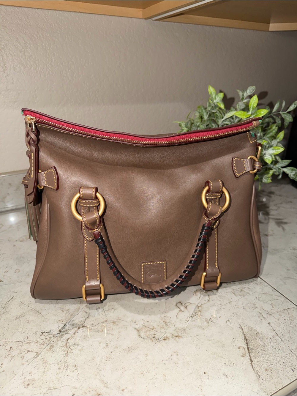 NWT Dooney & Bourke Leather Florentine Satchel - Picture 11 of 13